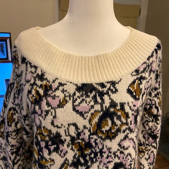 LOFT Marled Knit Sweater Crew Neck Small Petite - Picture 5 of 7